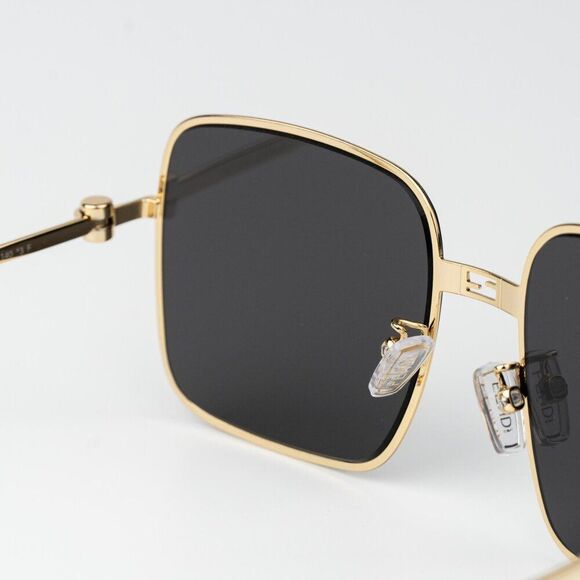 Fendi BAGUETTE Women Sunglasses Square Metal Endura Gold Smoke FE40123U 30A main image 7